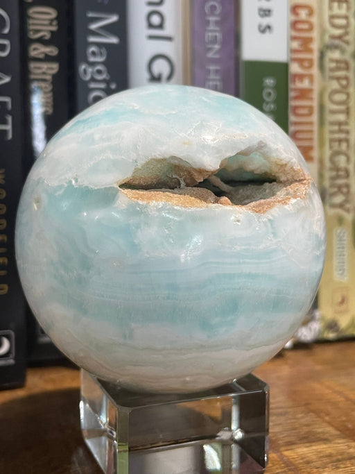 Carribean Blue Calcite Sphere 7CM Diameter - Dusty Rose Essentials