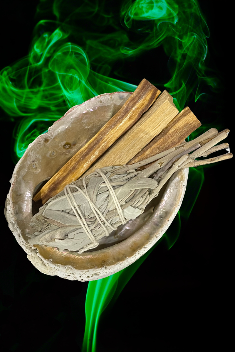 Palo Santo, White Sage, & Abalone Shell Kit