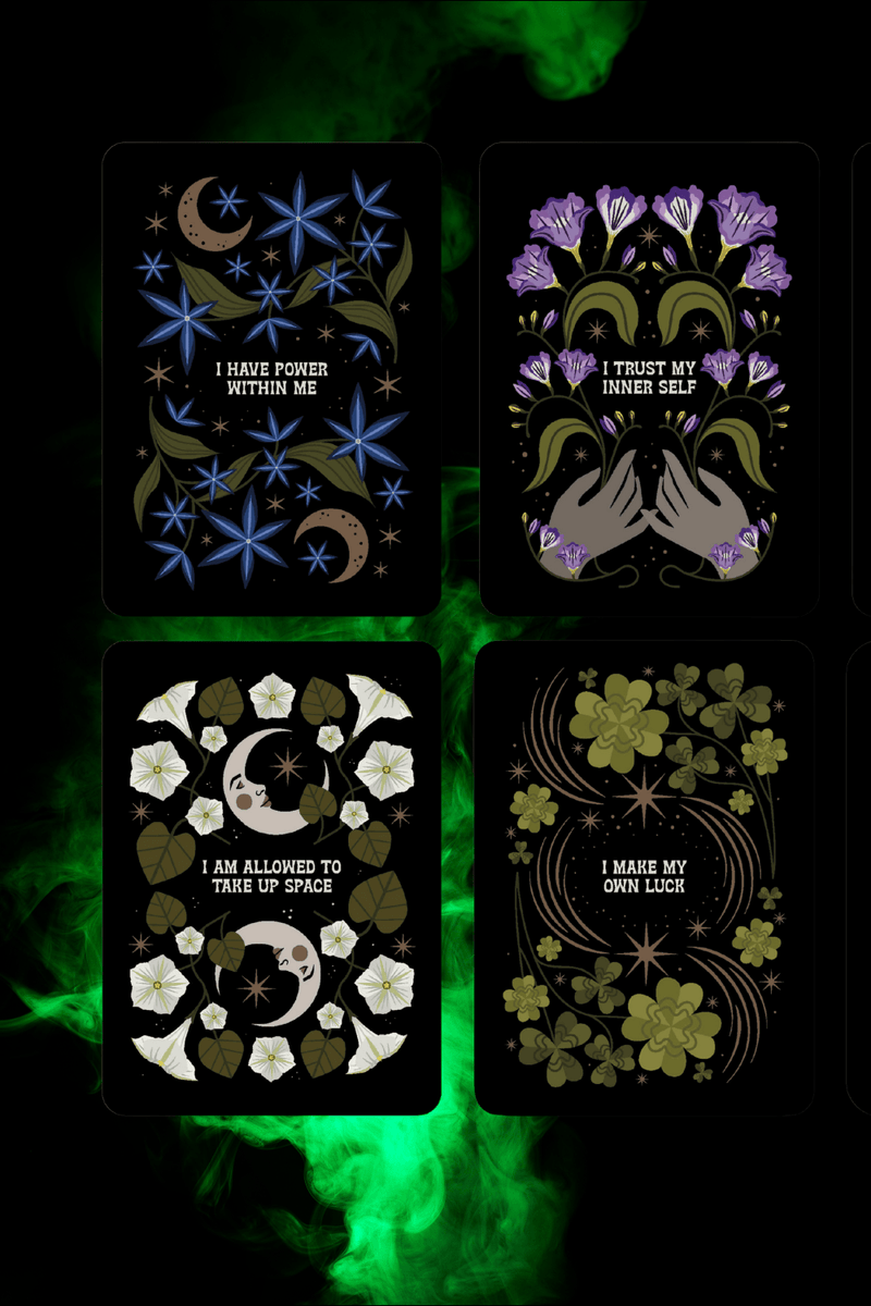 Celestial Flora Affirmations Deck - Dusty Rose Essentials