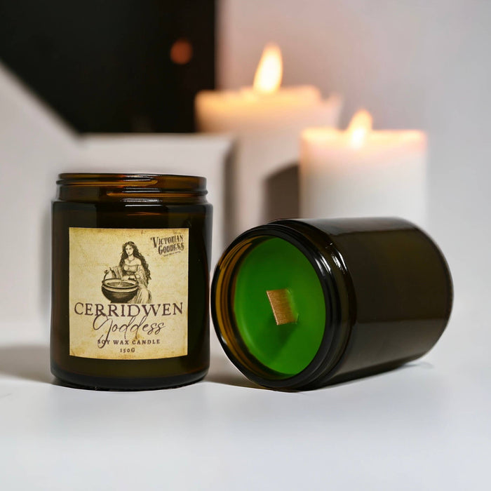 Cerridwen Goddess Candle 150g ~ Victorian Goddess - Dusty Rose Essentials