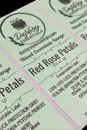 DRE Ritual Essentials Range: Hibiscus Flower 10 grams - plain compostable label - Dusty Rose Essentials