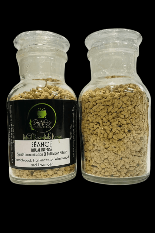 DRE Ritual Essentials Range: Séance Ritual Incense Blend in 125 ml Glass Apothecary Jar - Dusty Rose Essentials