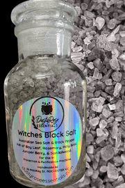 DRE Witches Black Salt in Glass Apothecary 125ml Bottle - Dusty Rose Essentials