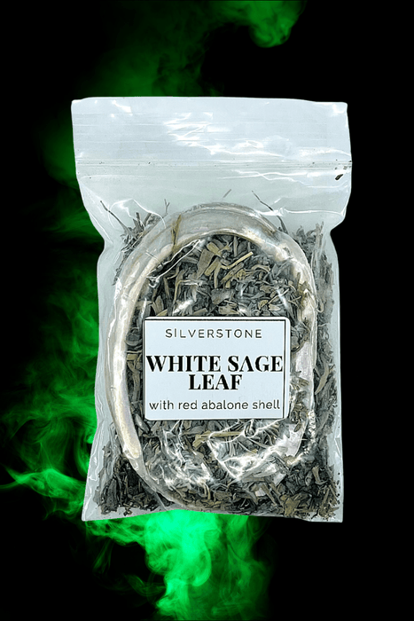 Dried White Sage & Mini Red Abalone Shell Smudge Kit - Dusty Rose Essentials