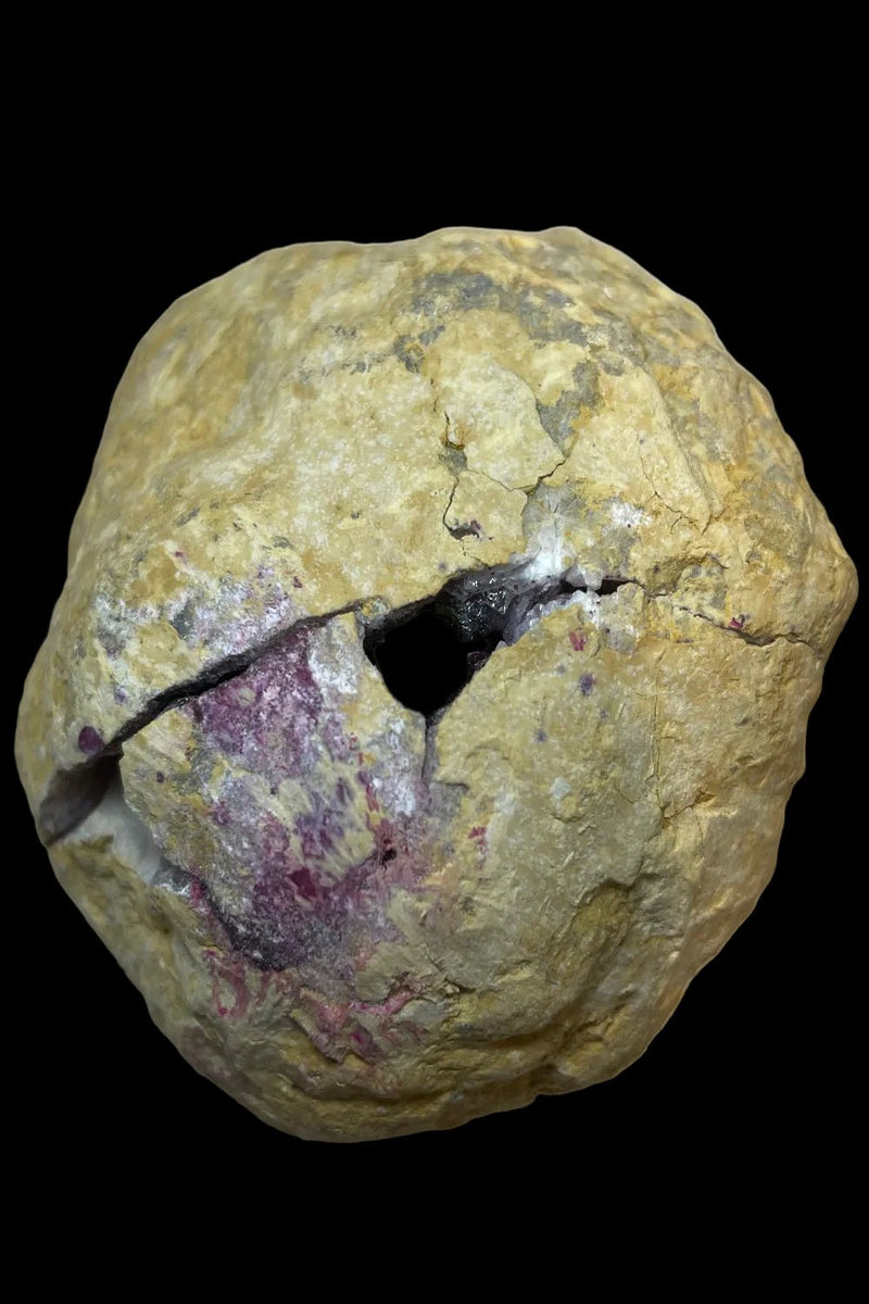 Dyed Pink with Gold Cracked Geode Pair (b) - Dusty Rose Essentials