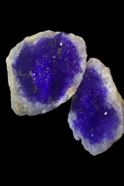 Dyed Purple Cracked Geode Pair (c) - Dusty Rose Essentials