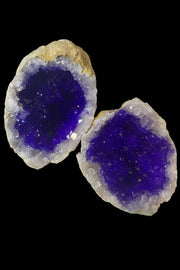 Dyed Purple Cracked Geode Pair (d) - Dusty Rose Essentials