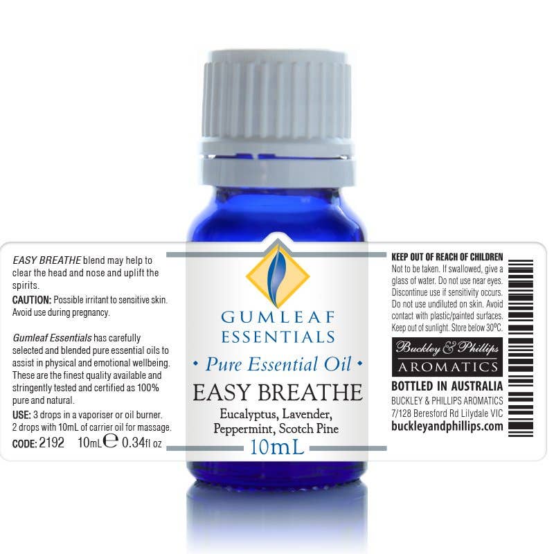 Easy Breathe Essential Oil Blend 10 ml - Dusty Rose Essentials