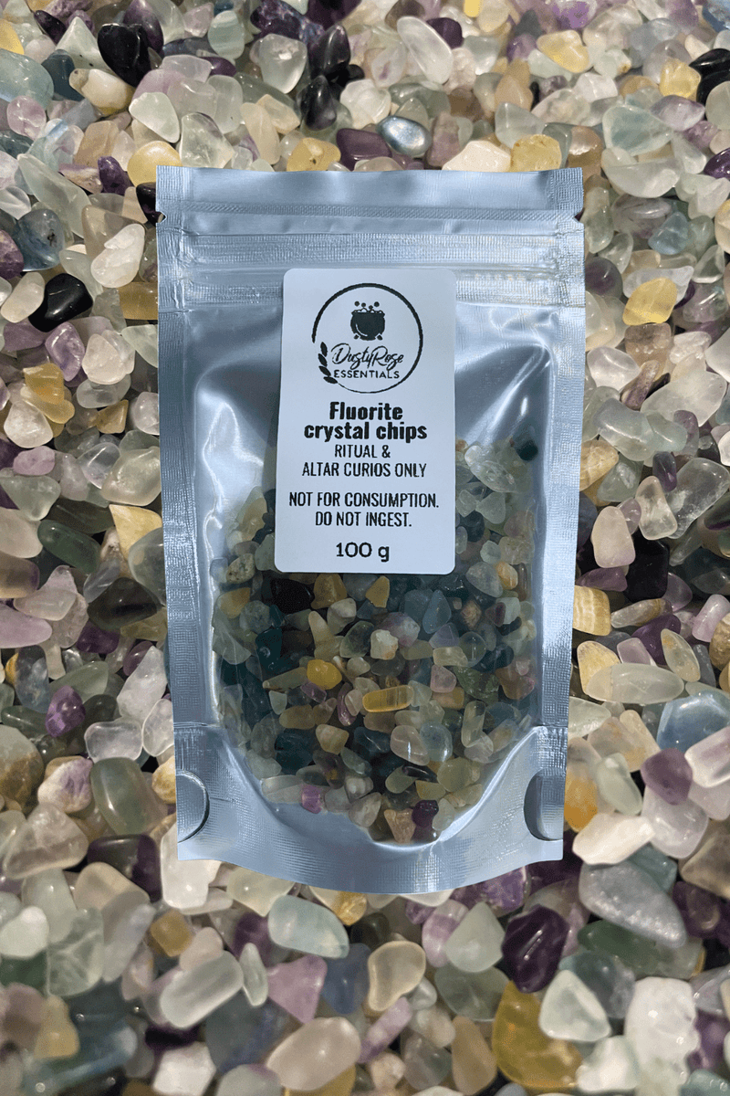 Fluorite Crystal Chips - Dusty Rose Essentials