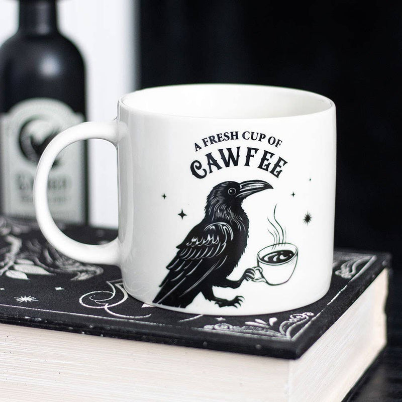 Fresh Cup of Cawfee Raven Mug - Dusty Rose Essentials