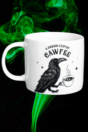 Fresh Cup of Cawfee Raven Mug - Dusty Rose Essentials