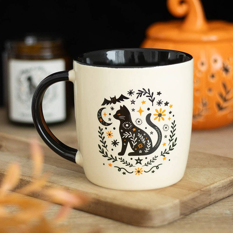Frightful Folk Cat Mug PRE - ORDER - Dusty Rose Essentials