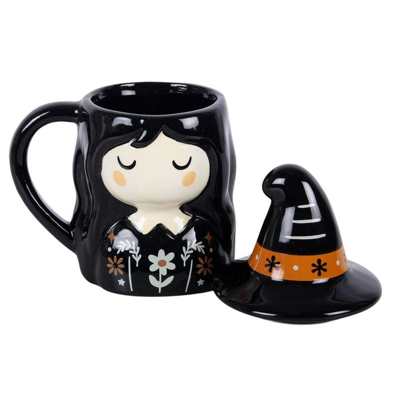 Frightful Folk Witch Mug With Lid PRE-ORDER - Dusty Rose Essentials