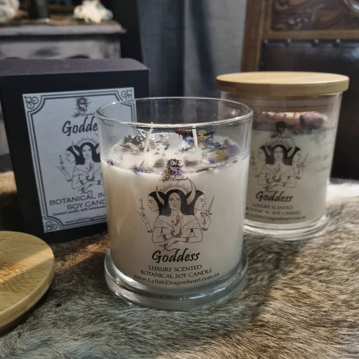 Goddess Botanical Infused Soy Candle (LD) - Dusty Rose Essentials