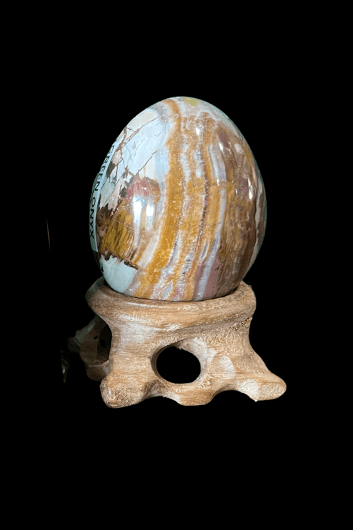 Green Onyx 2 x 3 inch Egg - Dusty Rose Essentials