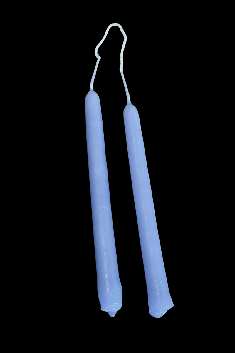 Strung Pair of Purple Tiny Taper Spell Candles 2-Hour Burn ~ Hand Made
