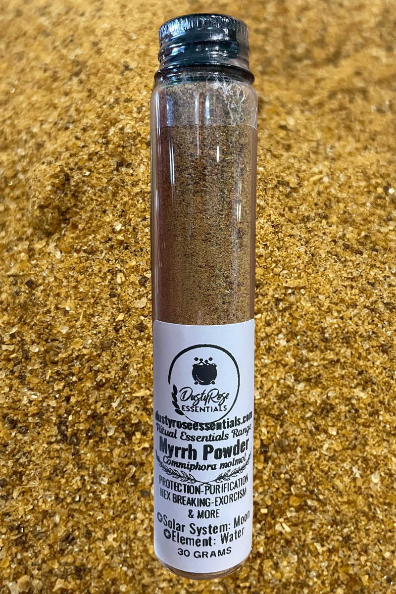 DRE Ritual Essentials Range: Myrrh Resin POWDER 30 Grams in Glass Jar