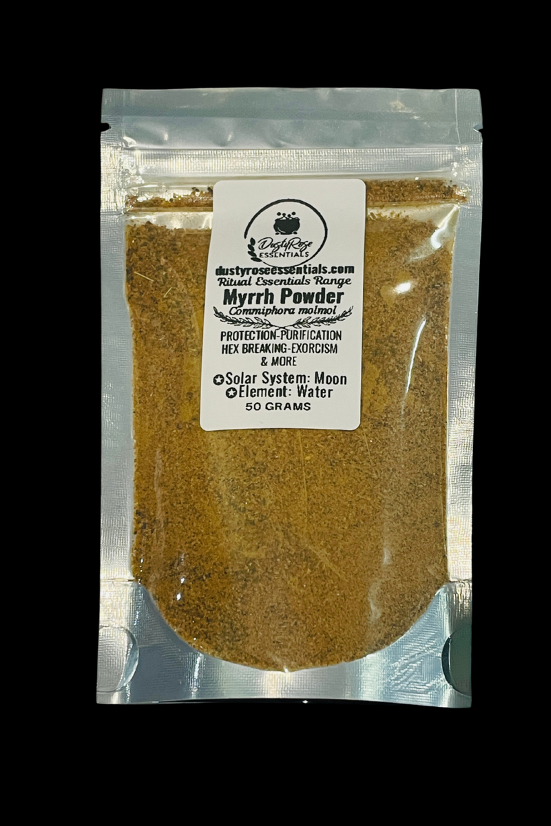DRE Ritual Essentials Range: Myrrh Resin POWDER 50 Grams in Pouch