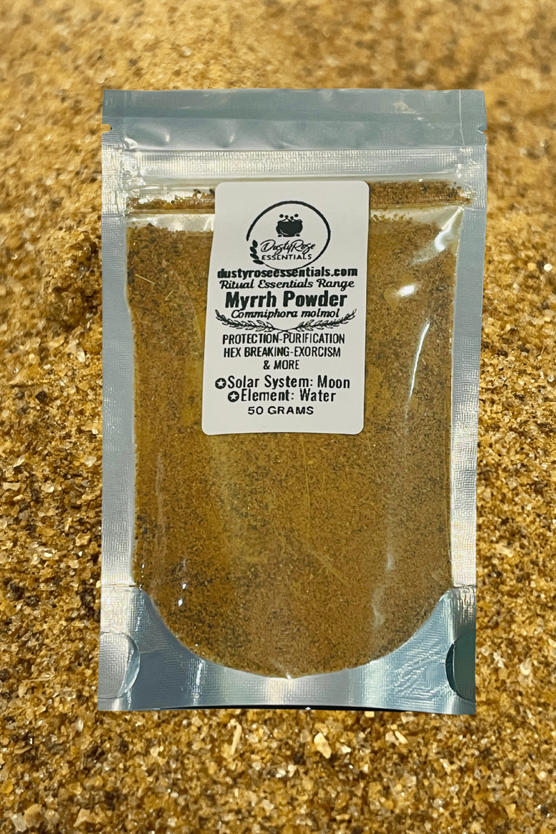 DRE Ritual Essentials Range: Myrrh Resin POWDER 50 Grams in Pouch