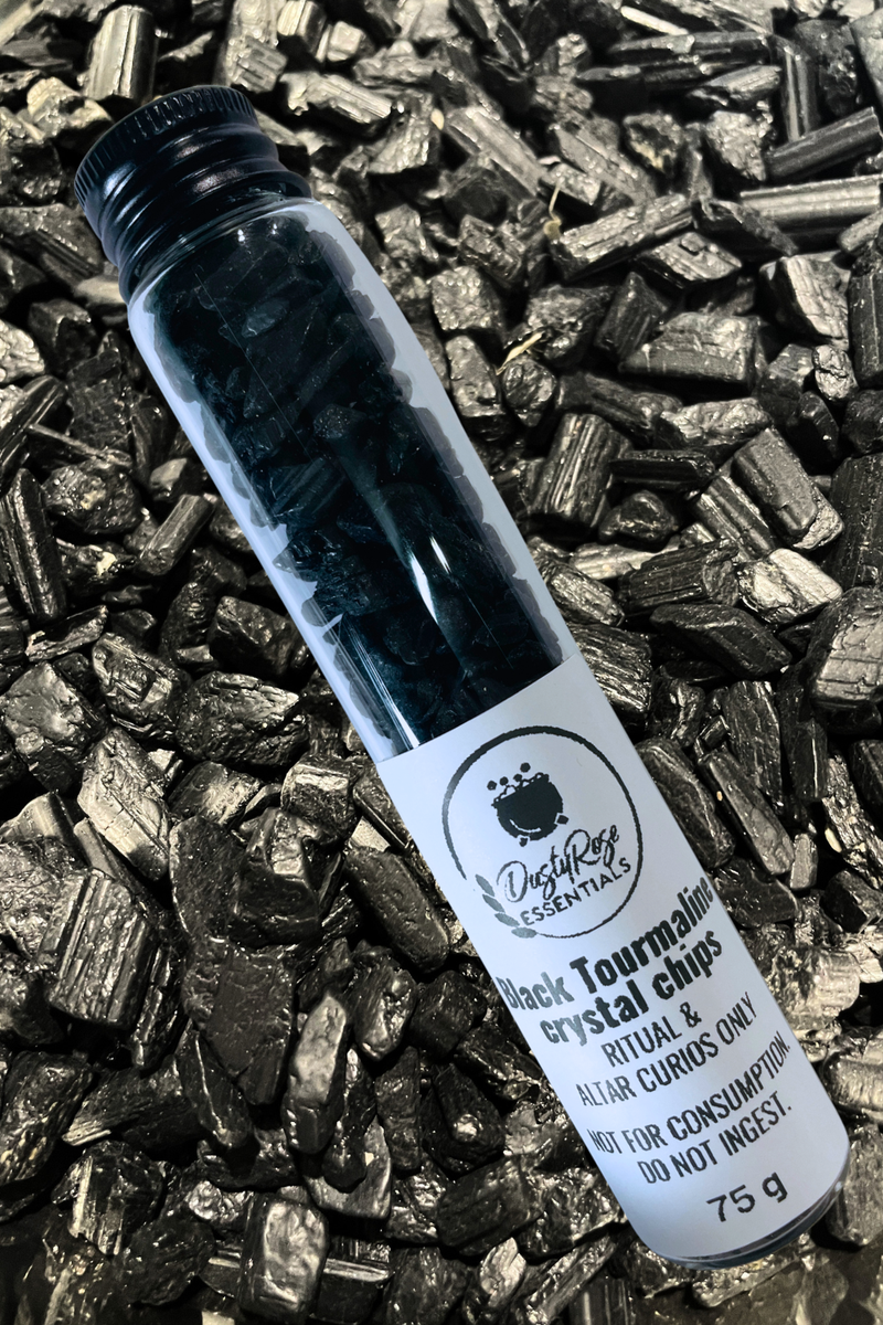 Black Tourmaline Crystal Chips