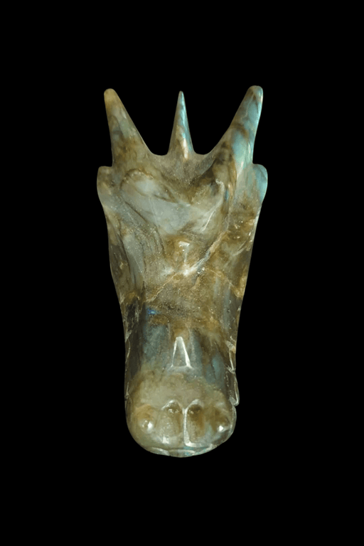 Labradorite Dragon Skull - Dusty Rose Essentials