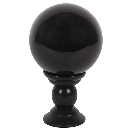 Large Black Crystal Ball on Stand - Dusty Rose Essentials