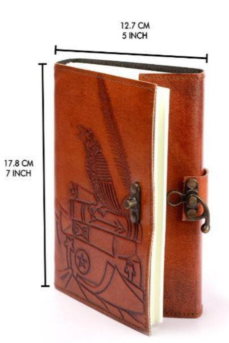 Leather Bird Journal w/ Dust Cover Bag - Dusty Rose Essentials