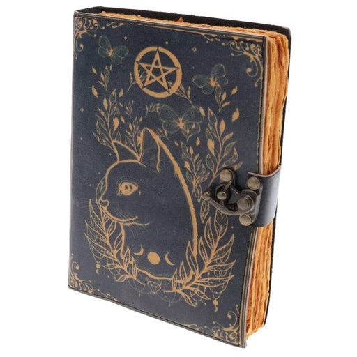 LEATHER JOURNAL - Pentacle Cat - Dusty Rose Essentials