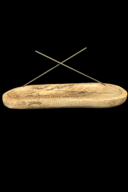 Mango Wood Trough Incense Holder / Ash Catcher - Dusty Rose Essentials
