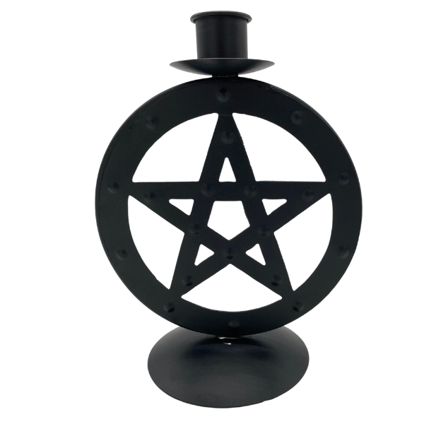 Metal Pentacle Candle Holder - Dusty Rose Essentials