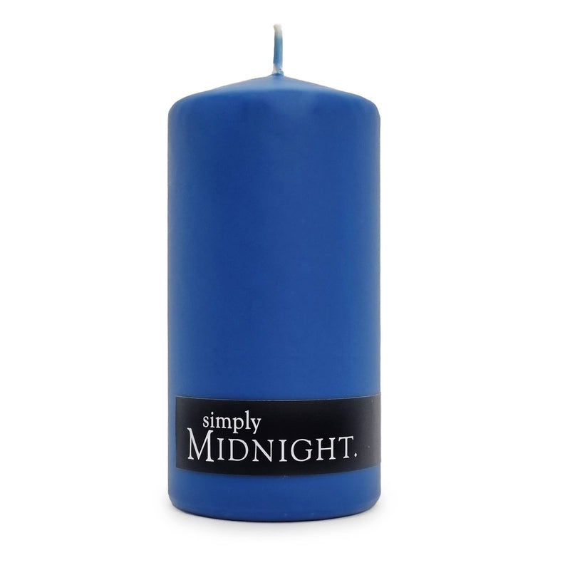 Midnight Blue Pillar Candle - Dusty Rose Essentials