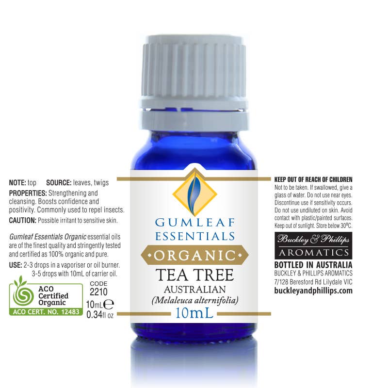 Organic Tea Tree Australian Essential Oil 10ml - Dusty Rose Essentials