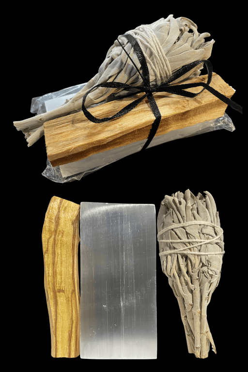 Palo Santo, White Sage, & Selenite Cleansing Kit - Dusty Rose Essentials