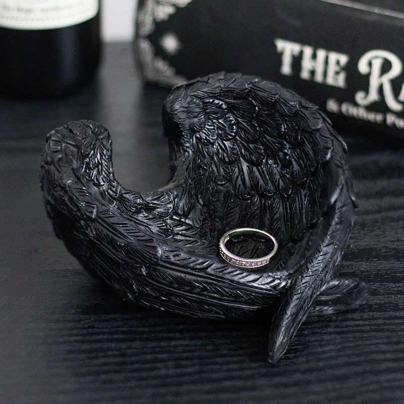 Raven Wings Resin Trinket Dish - Dusty Rose Essentials