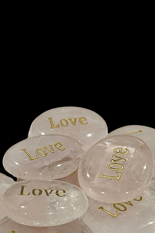 Rose Quartz Crystal Palm Stone "Love" - Dusty Rose Essentials
