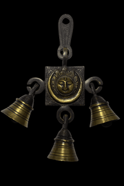 Rustic Sun & Moon Brass Triple Doorbell - Dusty Rose Essentials