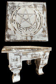 Rustic White Altar Table 31 x 30 x 20 cm - Dusty Rose Essentials