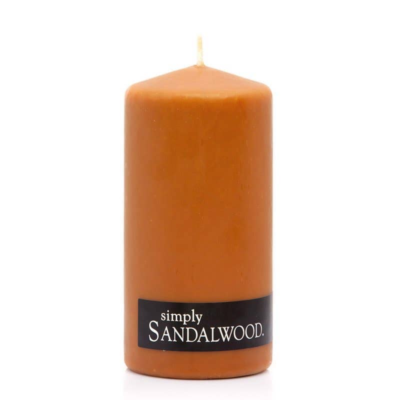 Sandalwood Pillar Candle - Dusty Rose Essentials