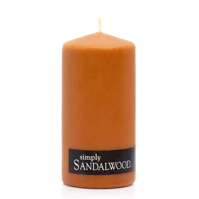 Sandalwood Pillar Candle - Dusty Rose Essentials