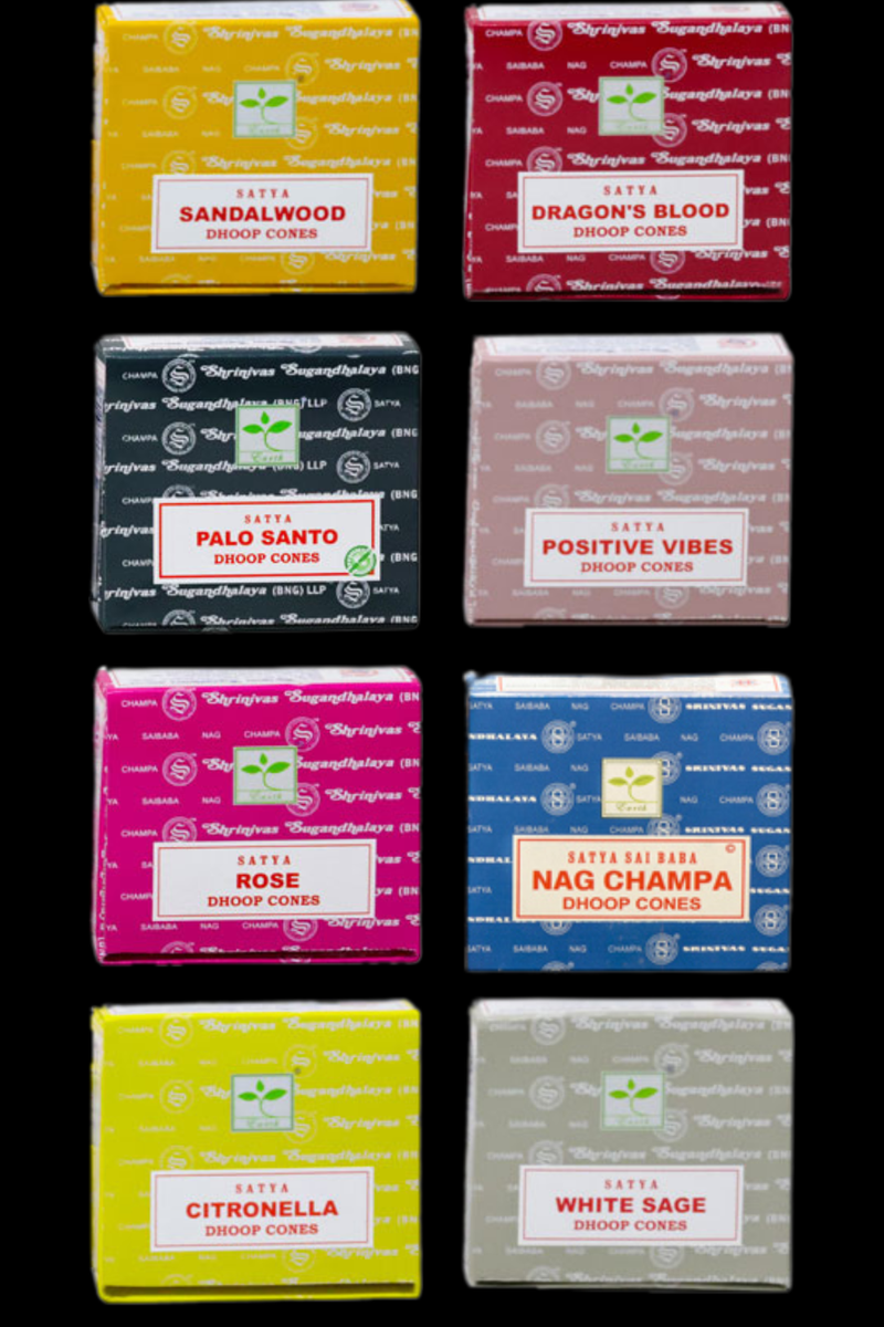 Satya Incense Cone 8 pack Bundle - Dusty Rose Essentials