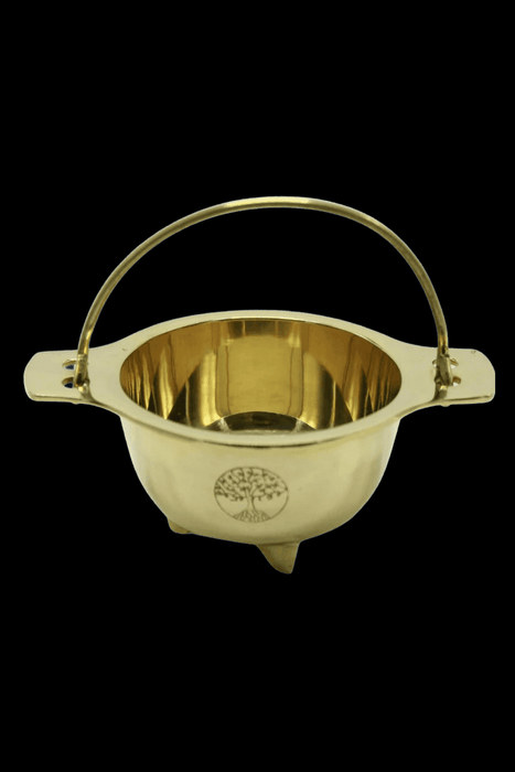 SECONDS Mini Solid Brass Cauldron Tree Of Life - Dusty Rose Essentials