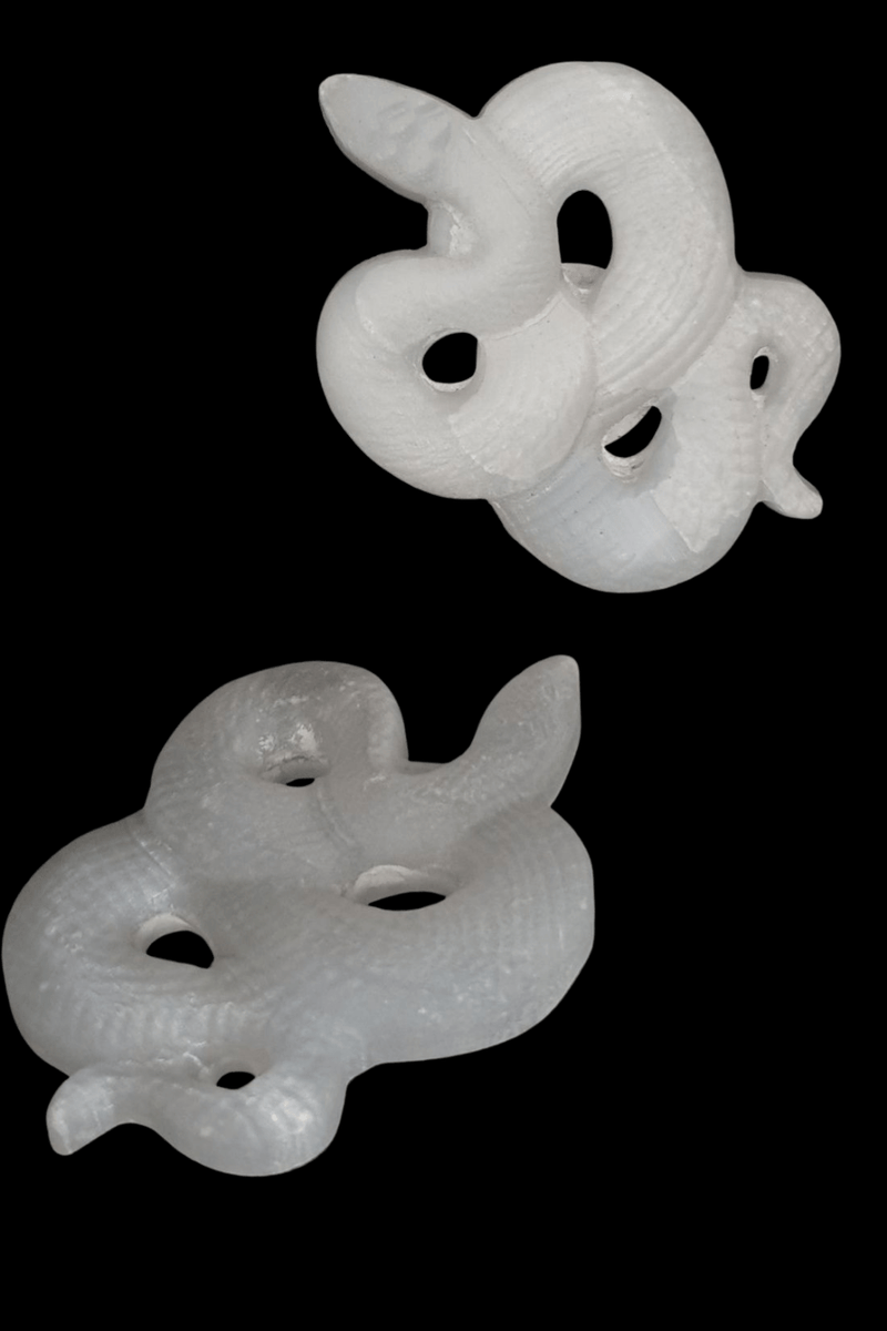 SECONDS Selenite (satin Spar) Snake ≈8cm - Dusty Rose Essentials