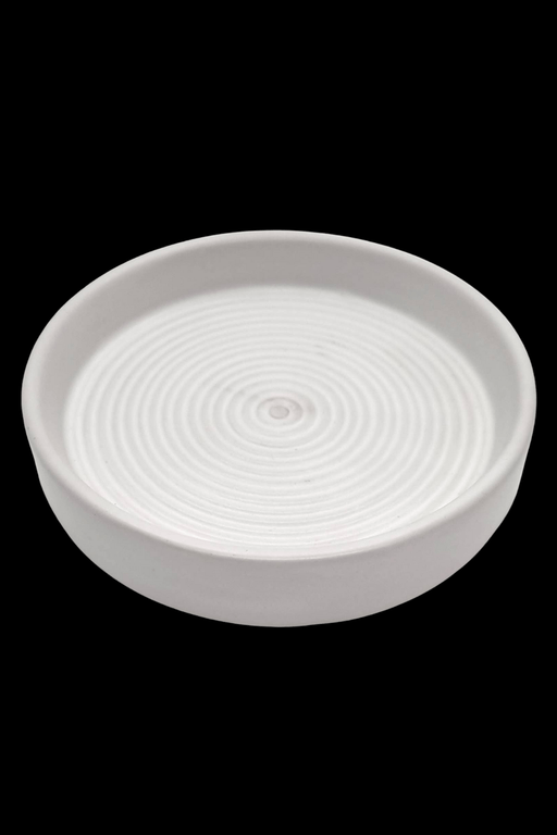SECONDS White Ceramic Candle Plate - Dusty Rose Essentials