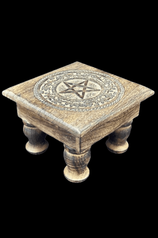 Small Pentacle Rustic Altar Table - Dusty Rose Essentials