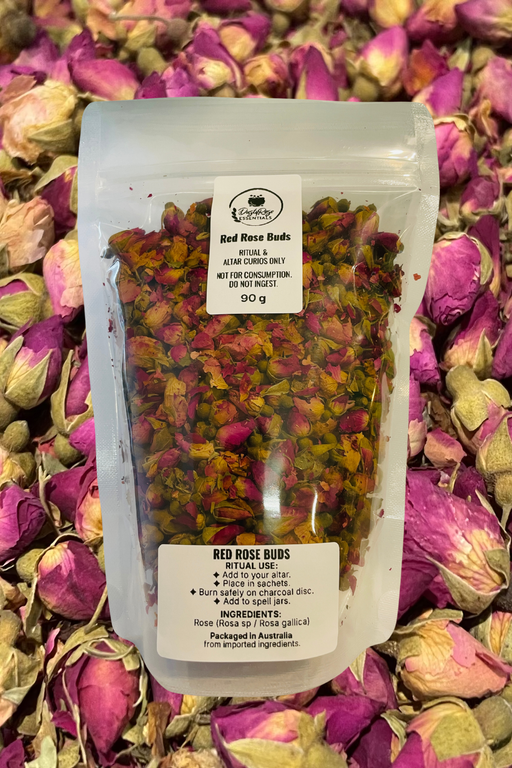 Small Red Rose Buds 90 Grams - Dusty Rose Essentials