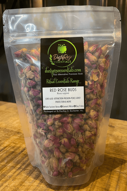 Small Red Rose Buds 90 Grams - Dusty Rose Essentials