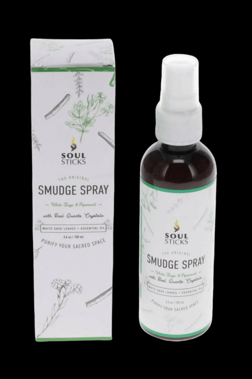 Soul Sticks Smudge Spray 100ml - White Sage & Peppermint with Crystals - Dusty Rose Essentials