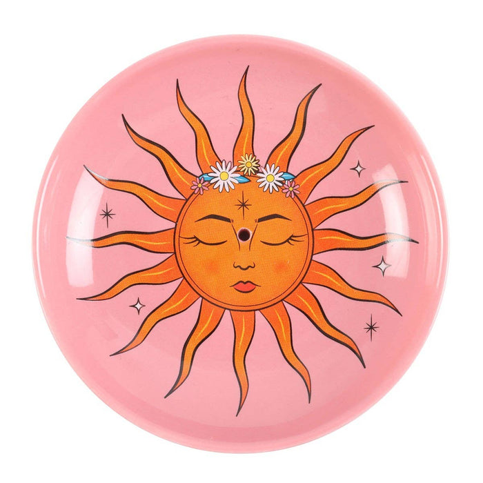 The Sun Celestial Ceramic Incense Holder - Dusty Rose Essentials