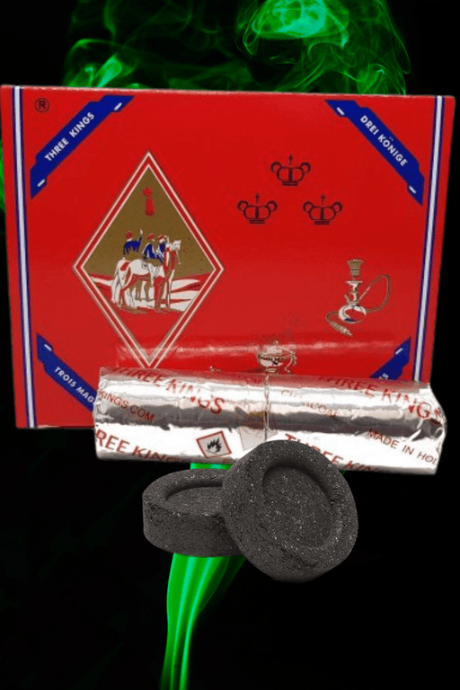 Three Kings Charcoal Briquettes 33mm: One Roll of 10 - Dusty Rose Essentials
