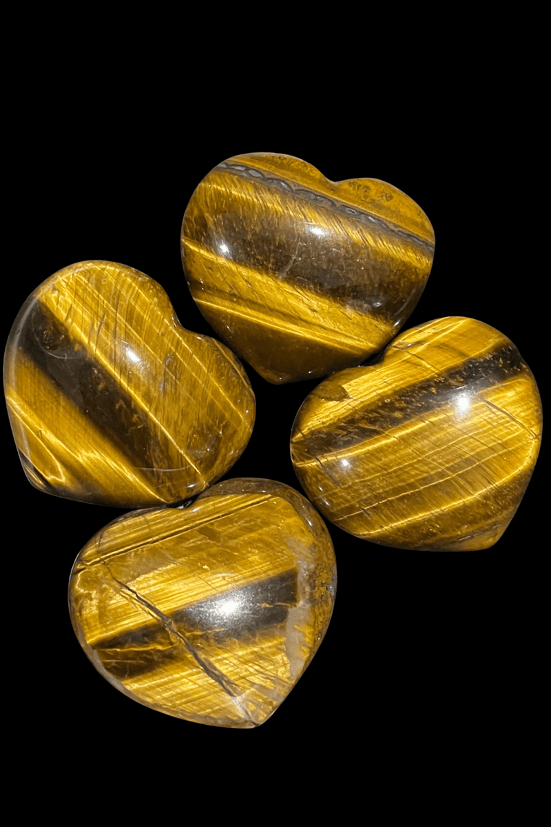 Tiger's Eye Puffy Heart 4cm x 3.5cm - Dusty Rose Essentials